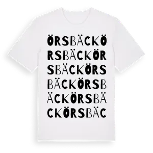 Örsbäck ordlek t-shirt – ekologisk bomull t-shirt från Pinshirt