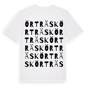 Örträsk ordlek t-shirt – ekologisk bomull t-shirt från Pinshirt