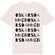 Vintage White t-shirt med Oskarsdammen ordlek t-shirt