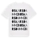 White t-shirt med Oskarsdammen ordlek t-shirt