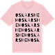 Pink Cotton t-shirt med Oskarshem ordlek t-shirt