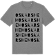 Mid Heather Gray t-shirt med Oskarshem ordlek t-shirt