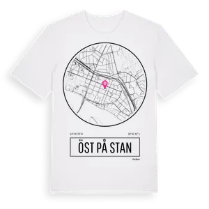 Öst På Stan t-shirt – ekologisk bomull t-shirt från Pinshirt