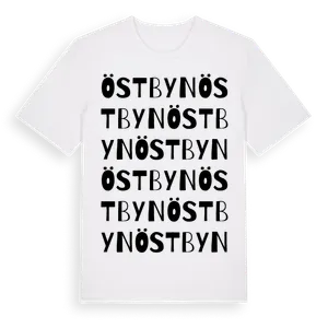 Östbyn ordlek t-shirt – ekologisk bomull t-shirt från Pinshirt