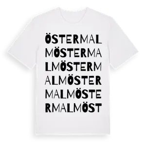 Östermalm ordlek t-shirt – ekologisk bomull t-shirt från Pinshirt