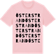 Pink Cotton t-shirt med Österstrand ordlek t-shirt