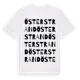 White t-shirt med Österstrand ordlek t-shirt