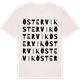 Vintage White t-shirt med Östervik ordlek t-shirt