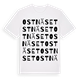White t-shirt med Ostnäset ordlek t-shirt