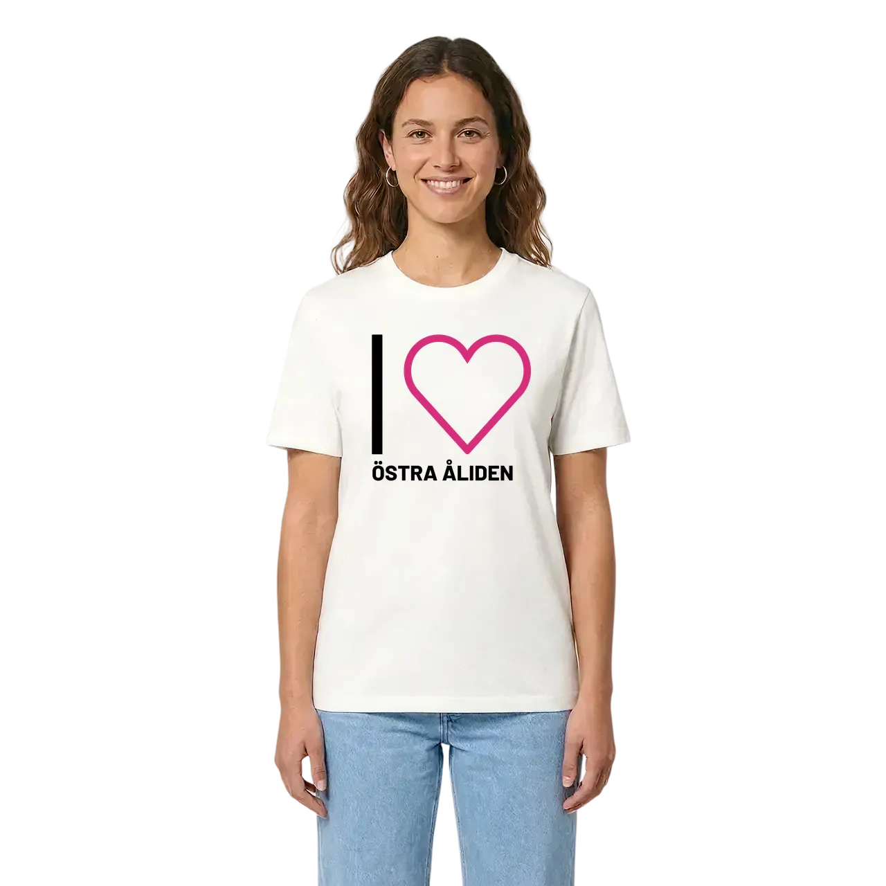 Jag älskar Östra Åliden t-shirt stort tryck i miljö