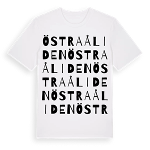 Östra Åliden ordlek t-shirt – ekologisk bomull t-shirt från Pinshirt