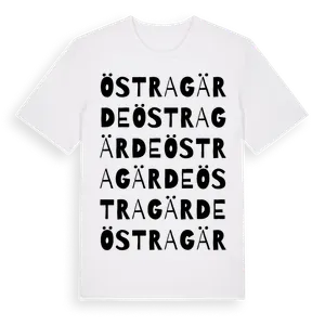 Östra Gärde ordlek t-shirt – ekologisk bomull t-shirt från Pinshirt