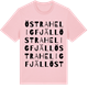 Pink Cotton t-shirt med Östra Heligfjäll ordlek t-shirt