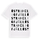 White t-shirt med Östra Heligfjäll ordlek t-shirt