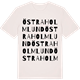 Vintage White t-shirt med Östra Holmlund ordlek t-shirt