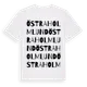 White t-shirt med Östra Holmlund ordlek t-shirt