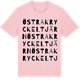Pink Cotton t-shirt med Östra Kryckeltjärn ordlek t-shirt