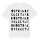 White t-shirt med Östra Kryckeltjärn ordlek t-shirt