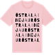 Pink Cotton t-shirt med Östra Lainejaur ordlek t-shirt