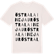 Vintage White t-shirt med Östra Lainejaur ordlek t-shirt