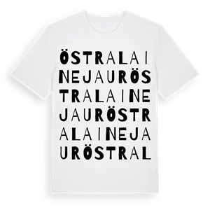 Östra Lainejaur ordlek t-shirt – ekologisk bomull t-shirt från Pinshirt