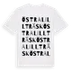 White t-shirt med Östra Lillträsk ordlek t-shirt
