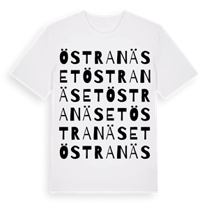 Östra Näset ordlek t-shirt – ekologisk bomull t-shirt från Pinshirt