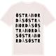 Vintage White t-shirt med Östra Nordås ordlek t-shirt