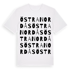 Östra Nordås ordlek t-shirt – ekologisk bomull t-shirt från Pinshirt