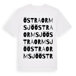 Östra Ormsjö ordlek t-shirt – ekologisk bomull t-shirt från Pinshirt