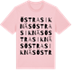 Pink Cotton t-shirt med Östra Siknäs ordlek t-shirt