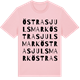 Pink Cotton t-shirt med Östra Sjulsmark ordlek t-shirt