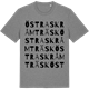 Mid Heather Gray t-shirt med Östra Skråmträsk ordlek t-shirt
