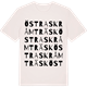 Vintage White t-shirt med Östra Skråmträsk ordlek t-shirt