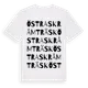 White t-shirt med Östra Skråmträsk ordlek t-shirt