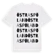 White t-shirt med Östra Spöland ordlek t-shirt