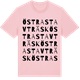 Pink Cotton t-shirt med Östra Stavträsk ordlek t-shirt