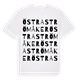 White t-shirt med Östra Strömåker ordlek t-shirt