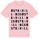 Pink Cotton t-shirt med Östra Valliden ordlek t-shirt