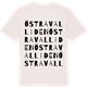 Vintage White t-shirt med Östra Valliden ordlek t-shirt