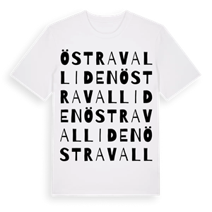 Östra Valliden ordlek t-shirt – ekologisk bomull t-shirt från Pinshirt