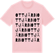 Pink Cotton t-shirt med Ottjärn ordlek t-shirt