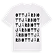 White t-shirt med Ottjärn ordlek t-shirt