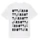 White t-shirt med Ottjärn ordlek t-shirt
