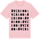 Pink Cotton t-shirt med Överboda ordlek t-shirt