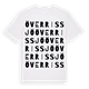 White t-shirt med Överrissjö ordlek t-shirt