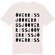 Vintage White t-shirt med Överrissjö ordlek t-shirt