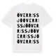 White t-shirt med Överrissjö ordlek t-shirt