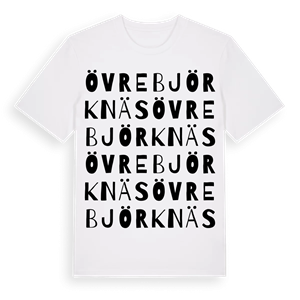 Övre Björknäs ordlek t-shirt – ekologisk bomull t-shirt från Pinshirt