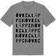 Mid Heather Gray t-shirt med Övre Kläppen ordlek t-shirt